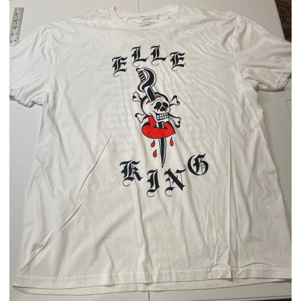 Elle King Concert Tour T-Shirt Mens XL White Skull Dagger Heart Graphic Tee USA